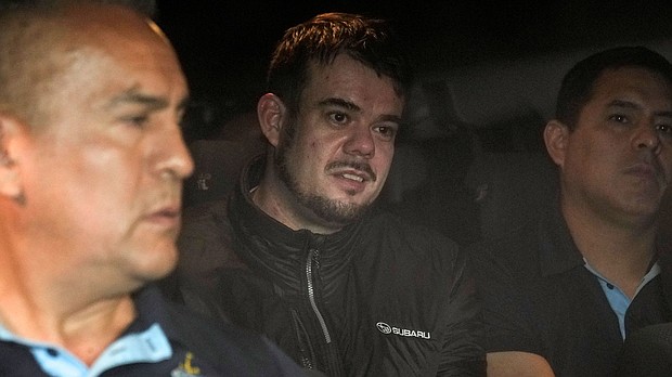 Dutch citizen Joran van der Sloot is driven June 8 from a Peruvian maximum-security prison to be extradited to the US.
Mandatory Credit:	Martin Mejia/AP