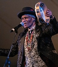At age 74, renowned percussionist Cyril Neville, who got his start as the youngest of the four Neville Brothers, is lauded as “one of the last great southern soul singers.” He lived up to his legacy while performing in this year’s Folk Festival. Bravo!