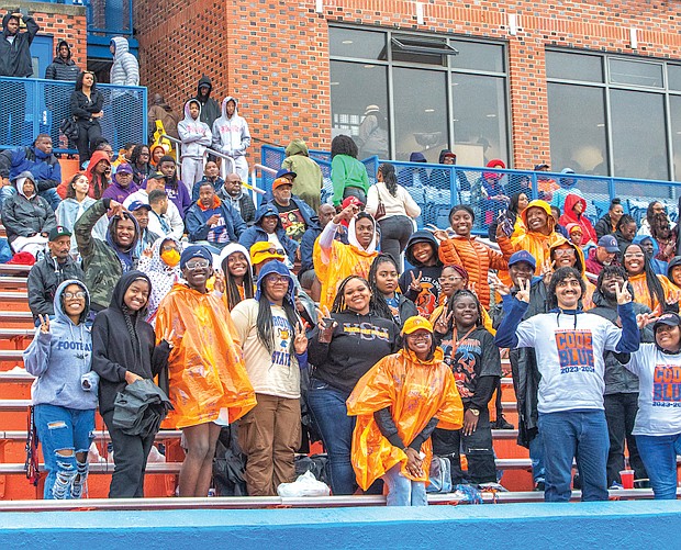 Rain failed to dampen the spirits of Virginia State University alumni, fans and students during VSU’s homecoming celebration Oct. 14 in Ettrick.