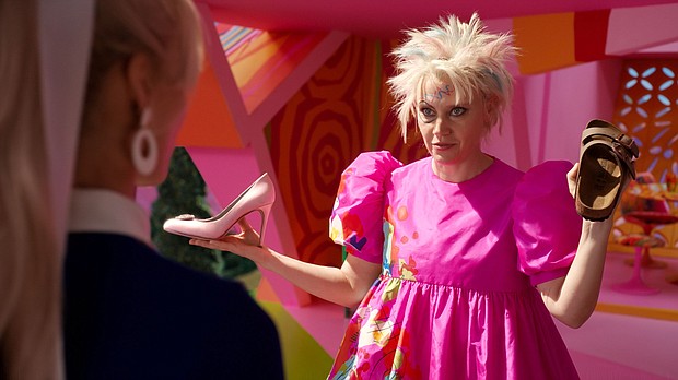 Kate McKinnon as Weird Barbie could be your next Halloween costume.
Mandatory Credit:	Courtesy of Warner Bros. Pictures
