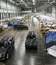 Vehicles brought in for repairs are looked over at the General Motors Co. (GM) assembly plant in Arlington, Texas, in March 2016. The United Auto Workers union announced a surprise targeted strike against General Motors’ Arlington Assembly plant in Texas.
Mandatory Credit:	Matthew Busch/Bloomberg/Getty Images