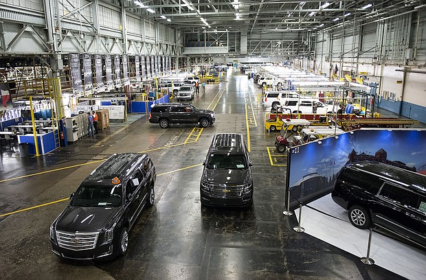 Vehicles brought in for repairs are looked over at the General Motors Co. (GM) assembly plant in Arlington, Texas, in March 2016. The United Auto Workers union announced a surprise targeted strike against General Motors’ Arlington Assembly plant in Texas.
Mandatory Credit:	Matthew Busch/Bloomberg/Getty Images