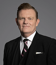 Houston Ballet Associate Conductor and Music Director Designate Simon Thew.  
Photo by Alana Campbell (2023). Courtesy of Houston Ballet.