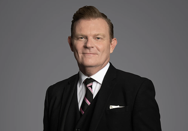 Houston Ballet Associate Conductor and Music Director Designate Simon Thew.  
Photo by Alana Campbell (2023). Courtesy of Houston Ballet.