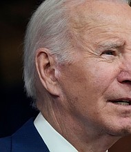 President Joe Biden speaks during an event on the economy, from the South Court Auditorium of the Eisenhower Executive Office Building on the White House complex, Monday, Oct. 23, 2023.
Mandatory Credit:	Jacquelyn Martin/AP