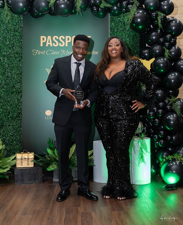 Rapper, Lil Keke, receiving his awardk