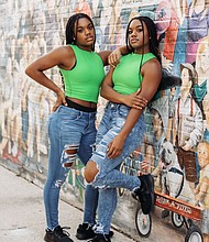 Kyra and Phallon Pierce are the founders of Positive Change Charities, a nonprofit that distributes books by diverse authors about diverse characters. Photo by Amy Aiello.