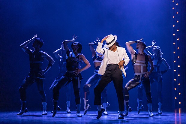 Roman Banks as 'MJ' and the cast of the MJ First National Tour. Photo by Matthew Murphy, MurphyMade