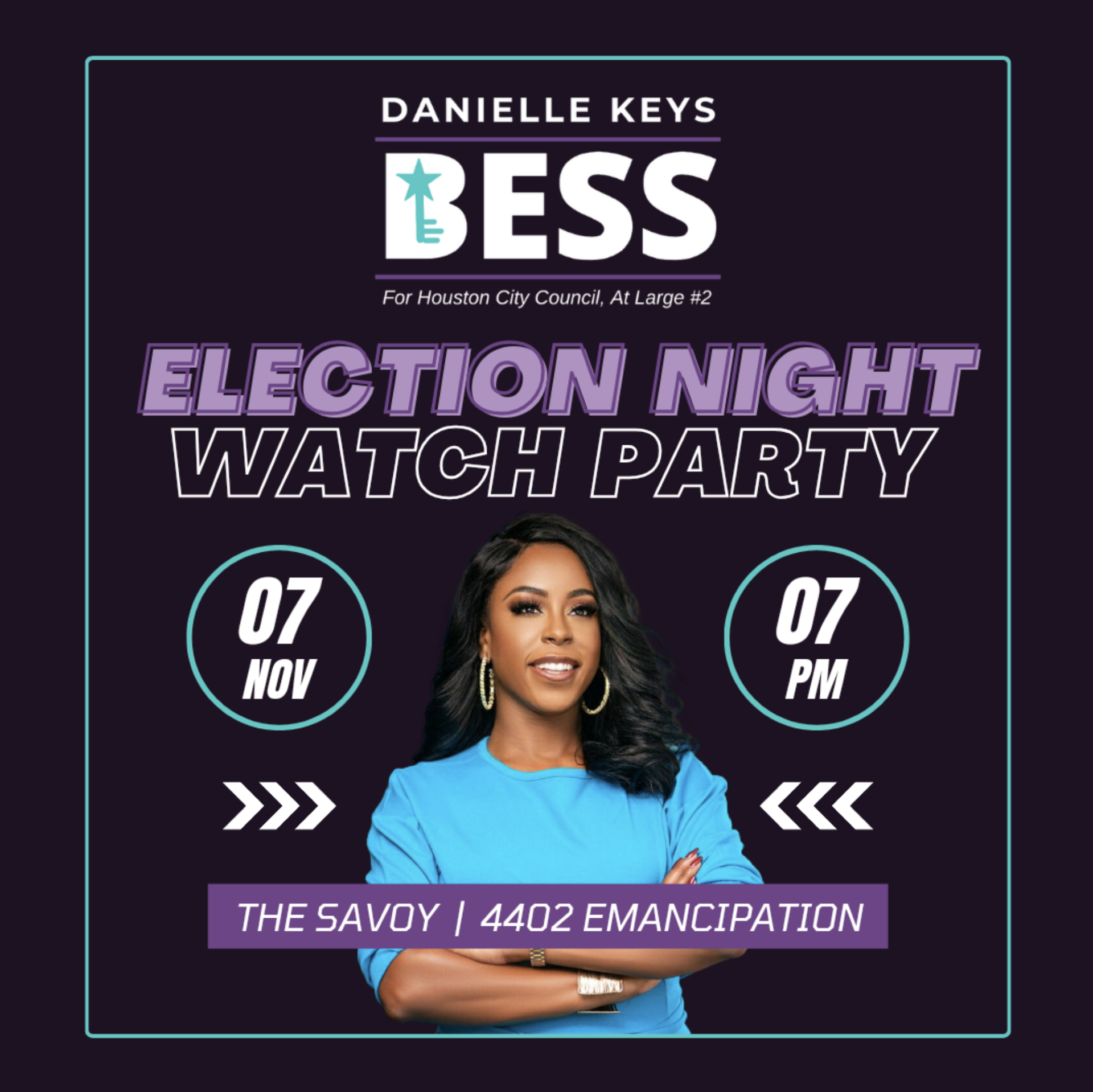 Houston City Council AtLarge 2 Candidate Danielle Keys Bess Hosts