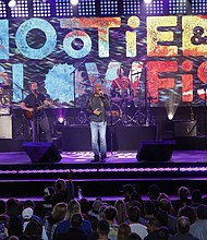 Hootie & the Blowfish performing on "Jimmy Kimmel Live!" in November 2019.
Mandatory Credit:	Randy Holmes/Disney General Entertainment Con/ABC/Getty Images