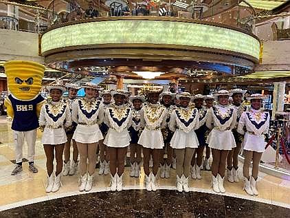 Local Ball High School Drill Team Tornettes and school mascot Tuffy