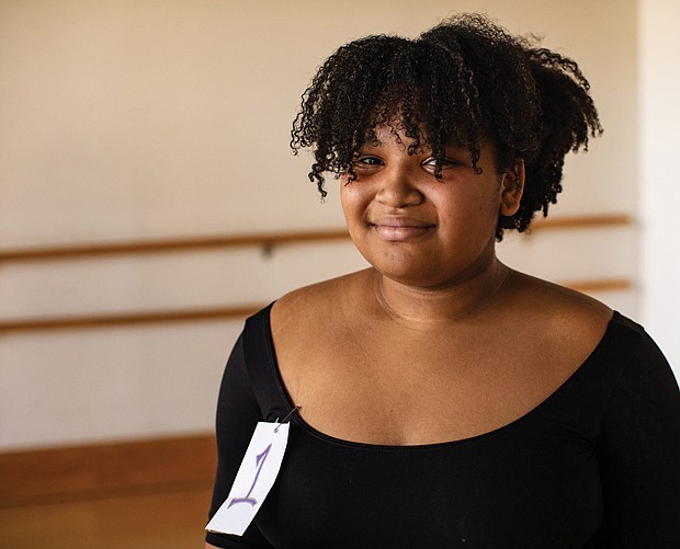 Jasmine Norrell looks content after auditioning for the City Dance Theatre on Nov. 4.