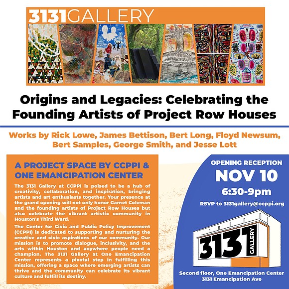 Join us at the 3131 Gallery's grand opening to honor Garnet Coleman and celebrate Houston's vibrant artistic community!