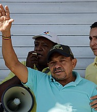 Díaz Sr. was welcomed back in his hometown on Thursday.
Mandatory Credit:	Ricardo Maldonado Rozo/EFE/EFE
