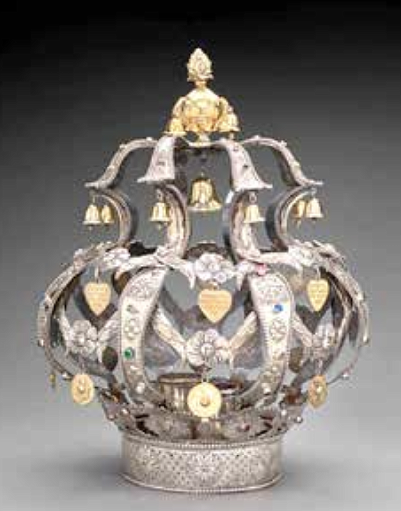 Polish, Torah Crown, late 18th–early 19th century, silver, silver-gilt, and paste stones, the Museum of Fine Arts, Houston, Museum purchase funded by the Toomim-Robinson Family.