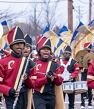 Petersburg High School crimson wave marching band