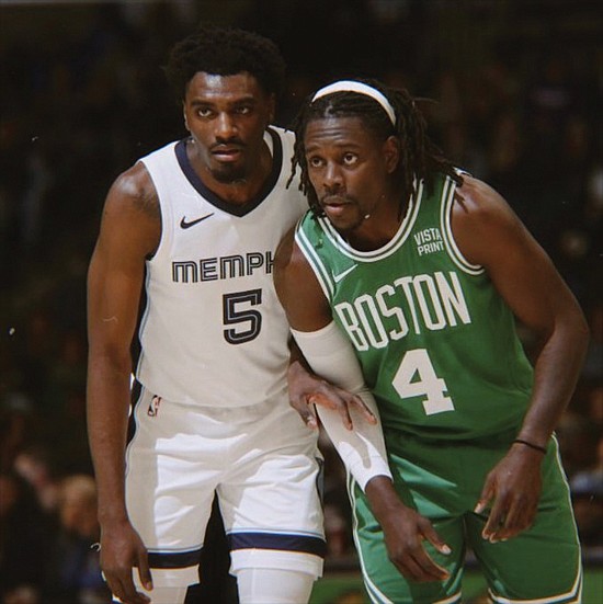 Former VCU Ram Vince Williams guards the Celtics’ Jrue Holiday in a recent NBA game.