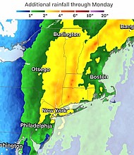 An intense storm system moving up the East Coast is bringing miserable downpours and gusty winds.
Mandatory Credit:	CNN Weather