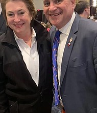 Burt Levine with Harris County DA Kim Ogg