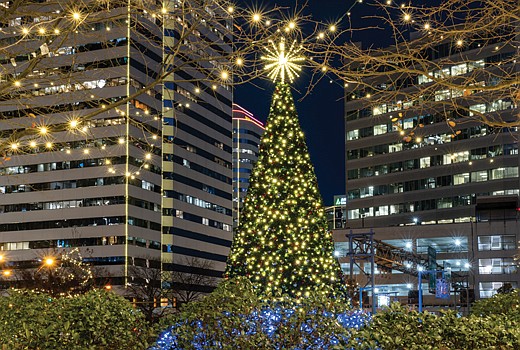 The illumination of the Downtown Richmond skyline continues at Kanawha Plaza, 701 E. Canal St. This annual light spectacular is always a people pleaser during the holiday season, so bundle up and take a drive or stroll for a light on the town! Happy holidays, Richmond!