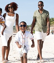 Courtney and Justin Orgias and their children Xavier and Whitley left the US in June 2022 and have been living a digital nomad lifestyle ever since.
Mandatory Credit:	Demian Bretta