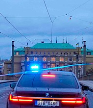 At least 10 people have died and 30 others were injured in a gun attack in Prague, emergency services in the Czech capital say.
Mandatory Credit:	Petr David Josek/AP