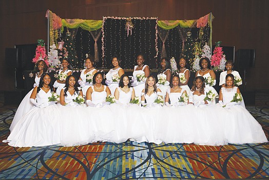 The 2023 Alpha Kappa Alpha Sorority debutantes are: Top row from left, Davion La’0Chelle Shamari Washington, Makayla Samaura Stewart, Ramiya Louise Payne, Elise Jean Parker, Rayn Ellen Owens, Adelina Naa-Daakua Aryeh, Ava Marie Riddick, Brooke Reynolds and Alexi Shirell Waddy. Bottom row from left, Moriah Danielle Williams, Heaven Iyanna Smith, Kayla Darlene Hill, Kennedy Lynn Tucker, Demi Symone Greene, Julia Marguerite Pointer, Parker Gabrielle Hamlin and Kaci Leigh Johnson.