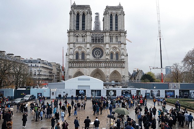 Notre Dame is due to reopen to the public at the end of 2024.
Mandatory Credit:	Ludovic Marin/AFP/Getty Images