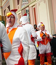 Fancy dress is the name of the game for those attending Alexandra Palace for the darts.
Mandatory Credit:	Zac Goodwin/PA Images/Getty Images