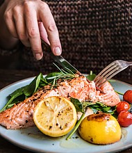 A serving of fish such as salmon can be key to lowering the risk for heart disease due to its high content of healthy omega-3 fatty acids.
Mandatory Credit:	Rawpixel/iStockphoto/Getty Images