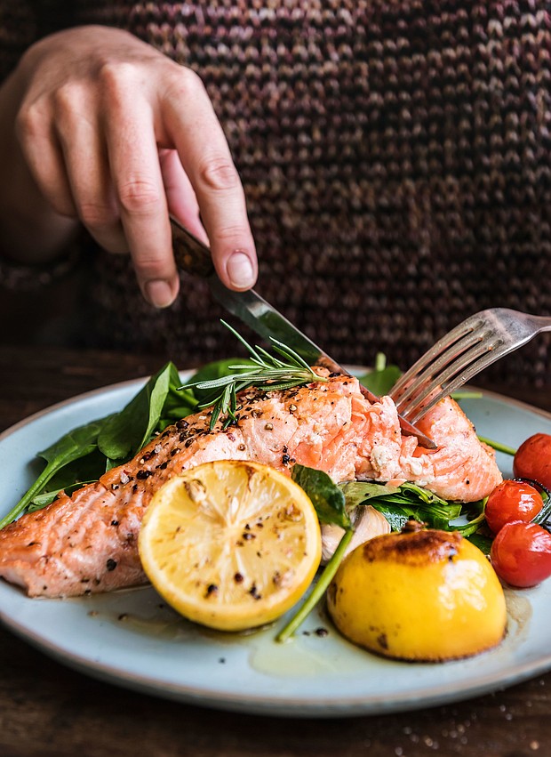 A serving of fish such as salmon can be key to lowering the risk for heart disease due to its high content of healthy omega-3 fatty acids.
Mandatory Credit:	Rawpixel/iStockphoto/Getty Images