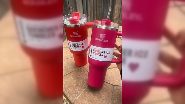 Target launched limited edition Valentine's Day Stanley tumblers on Dec. 31, which quickly sold out.
Mandatory Credit:	melissa_mar