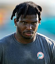 Tyreek Hill of the Miami Dolphins.
Mandatory Credit:	Rich Storry/Getty Images/File