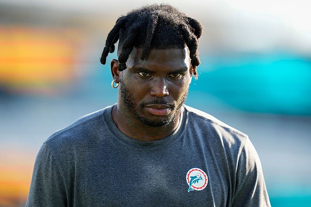 Tyreek Hill of the Miami Dolphins.
Mandatory Credit:	Rich Storry/Getty Images/File