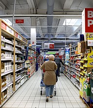 A Carrefour supermarket in Montesson near Paris on September 13, 2023. Carrefour has been critical of price increases by consumer goods companies.
Mandatory Credit:	Sarah Meyssonnier/Reuters