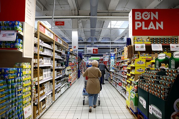 A Carrefour supermarket in Montesson near Paris on September 13, 2023. Carrefour has been critical of price increases by consumer goods companies.
Mandatory Credit:	Sarah Meyssonnier/Reuters