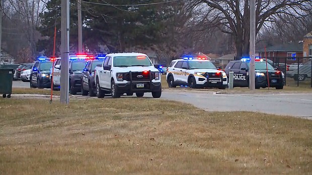 Police responded to Perry High School in Perry, Iowa, Thursday.
Mandatory Credit:	KCCI