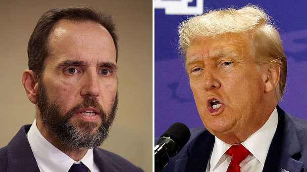 Donald Trump’s legal team said that Jack Smith (left) and prosecutors in his office should be severely sanctioned.
Mandatory Credit:	Getty Images