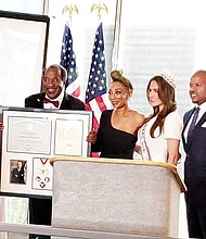 Dr. Sonia White, Commissioner Rodney Griffin (Honoree) , Jalene Mack, Miss Texas, and Rep. Ron Reynolds