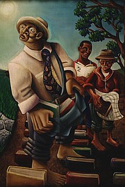 The Cultivators, 2000, Oil on canvas, by Samuel L. Dunson, Jr., - Courtesy of The Kinsey African American Art & History Collection