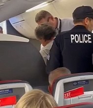 An American Airlines flight was diverted to a Texas airport after a passenger punched a flight attendant multiple times and assaulted at least one police officer, according to court documents.
Mandatory Credit:	Dazia Poland/TMX