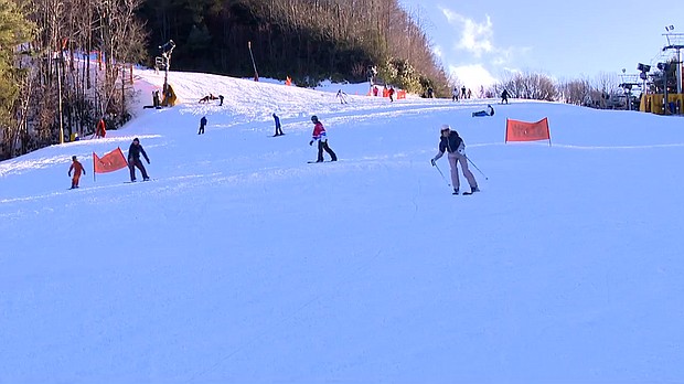 Climate change continues to be an issue as many ski resorts are faced with the new reality of artificial snow in order to further ensure better ski conditions for both skiers and snowboarders alike
Mandatory Credit:	WLOS