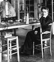 Marie Curie, pictured in her laboratory.
Mandatory Credit:	Hulton Deutsch/Corbis Historical/Getty Images