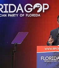 Florida’s Republican Party has removed Christian Ziegler, pictured here on November 4, as party chairman amid a sex scandal and a sexual assault investigation.
Mandatory Credit:	Phelan M. Ebenhack/AP