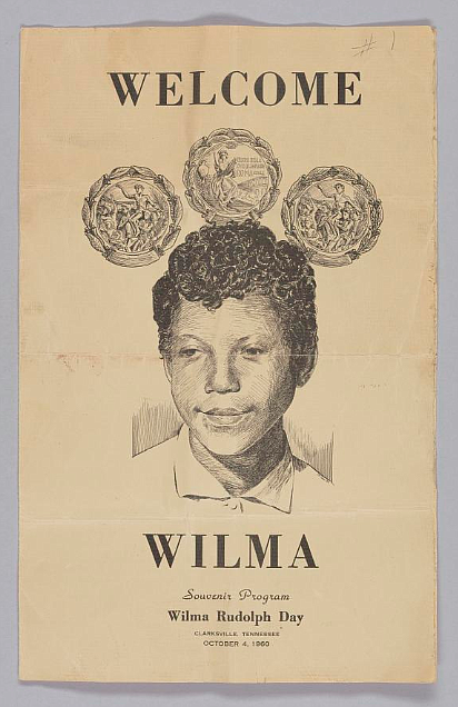 A 1960 souvenir program for Wilma Rudolph Day in Clarksville, Tennessee, near Rudolph’s hometown of St. Bethlehem. The event celebrated her achievements in the 1960 Summer Olympics.