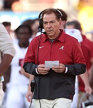 Alabama football coach Nick Saban, pictured here on January 1, has announced his retirement.
Mandatory Credit:	Sean M. Haffey/Getty Images
