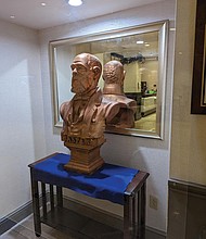 In late November, the bust of the late Rev. John Jasper of Sixth Mount Zion Baptist Church was placed in the downtown Hilton Hotel as the church undergoes renovations. The bust of Rev. Jasper is probably among the oldest forms of art for a black man in Richmond, and even the state of Virginia, says church historian Benjamin Ross.
