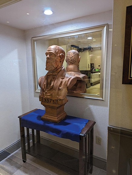 In late November, the bust of the late Rev. John Jasper of Sixth Mount Zion Baptist Church was placed in the downtown Hilton Hotel as the church undergoes renovations. The bust of Rev. Jasper is probably among the oldest forms of art for a black man in Richmond, and even the state of Virginia, says church historian Benjamin Ross.