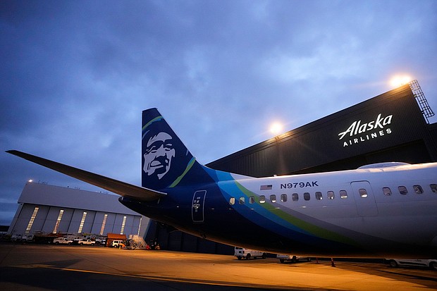 An Alaska Airlines Boeing 737 Max 9.
Mandatory Credit:	Lindsey Wasson/AP