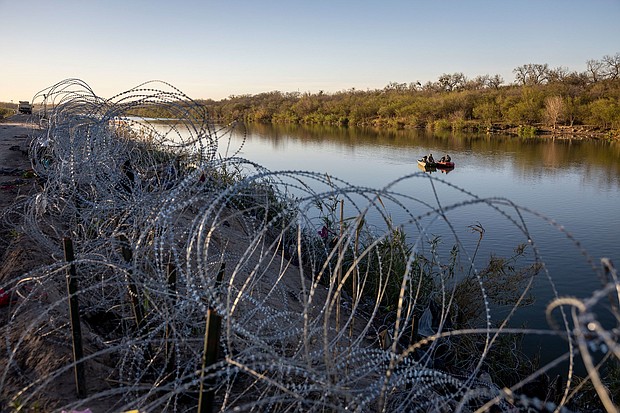 The Rio Grande at the US-Mexico border on January 9, 2024 in Eagle Pass, Texas.
Mandatory Credit:	John Moore/Getty Images